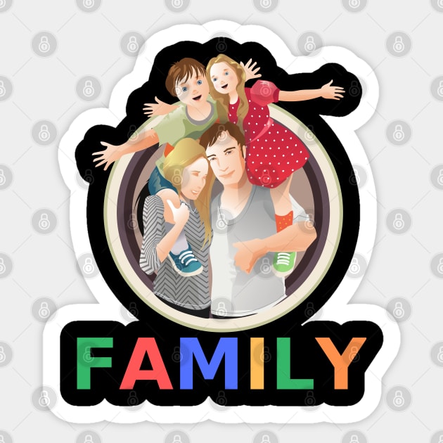 the happy family Sticker by rayanammmar